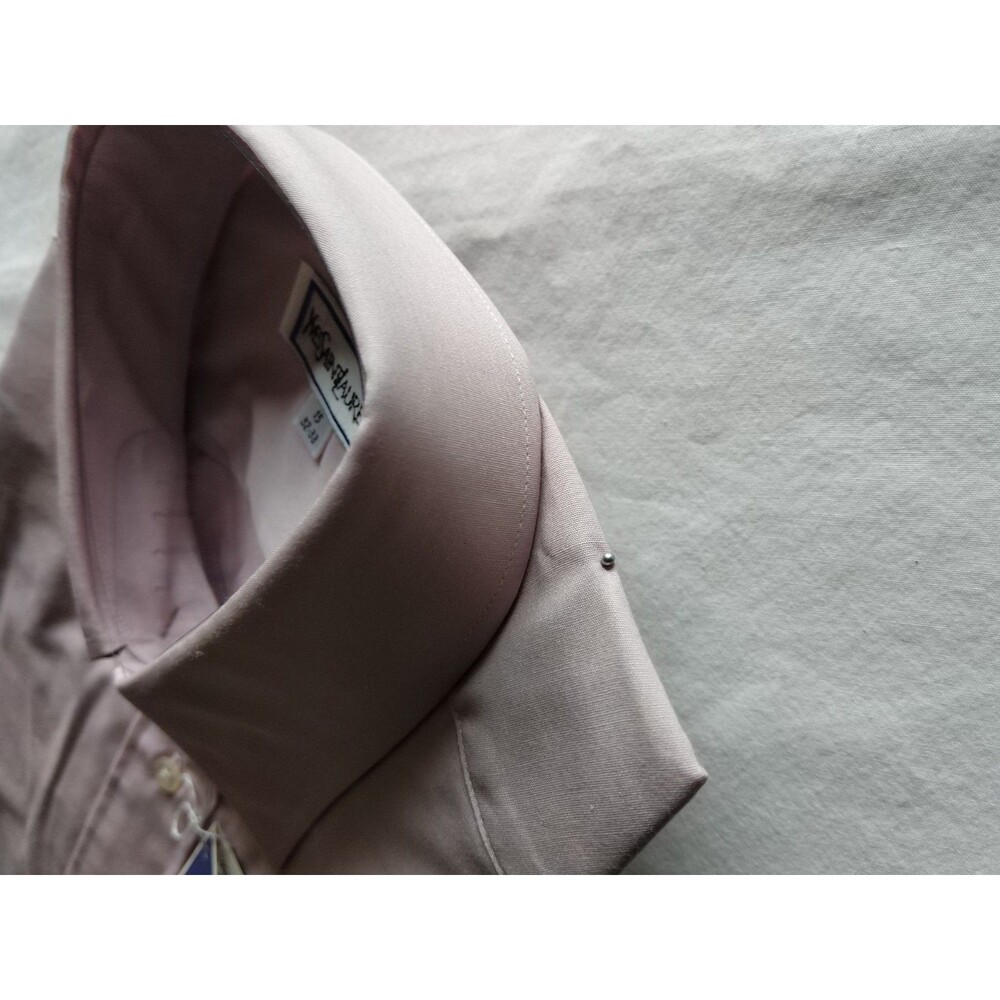 VTG Yves Saint Laurent YSL Mens Shirts New Old Stock Dusty Rose 15x32/33 - Picture 7 of 16